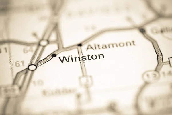 Winston Misuri Eeuu Mapa Geográfico —  Fotos de Stock