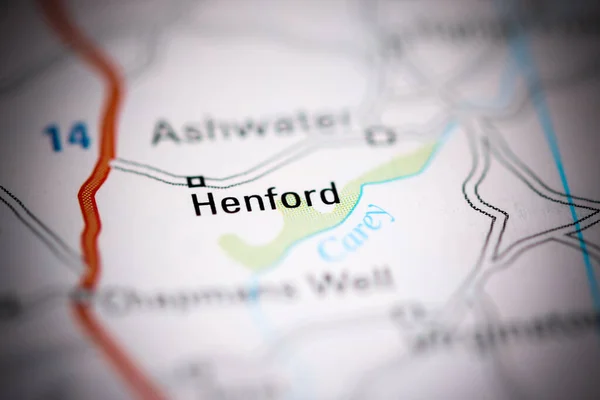Henford Reino Unido Sobre Mapa Geografia — Fotografia de Stock