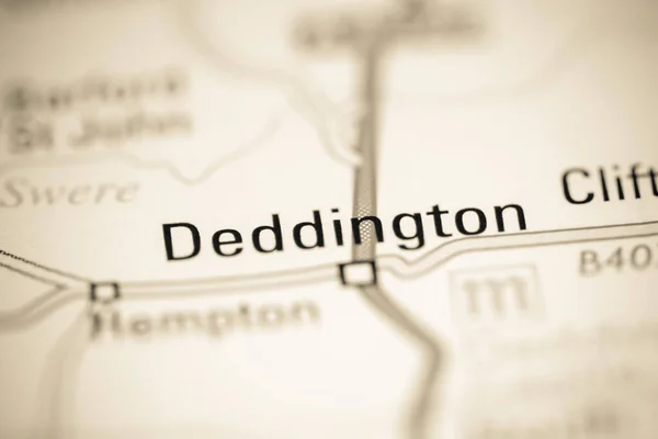Деддінгтон Велика Британія Географічній Карті — стокове фото