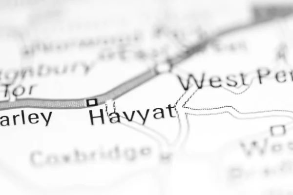 Havyat Reino Unido Sobre Mapa Geografia — Fotografia de Stock