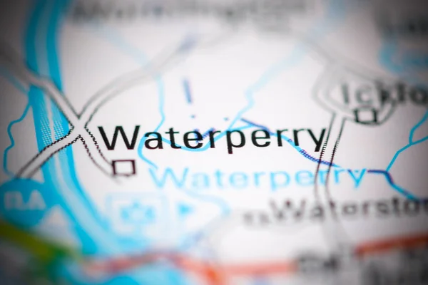 Ватерперрі Велика Британія Географічній Карті — стокове фото