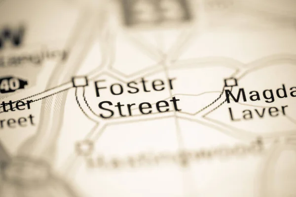 Foster Street Reino Unido Mapa Geográfico — Foto de Stock
