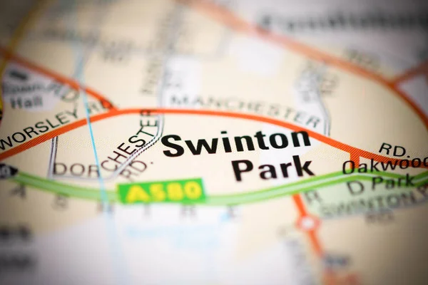 Swinton Park Mapie Geograficznej Wielkiej Brytanii — Zdjęcie stockowe