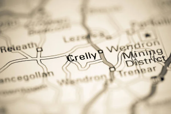 Crelly. United Kingdom on a geography map