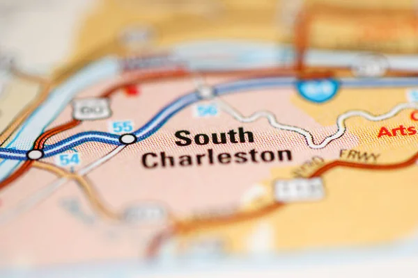 South Charleston on a map of the United States of America