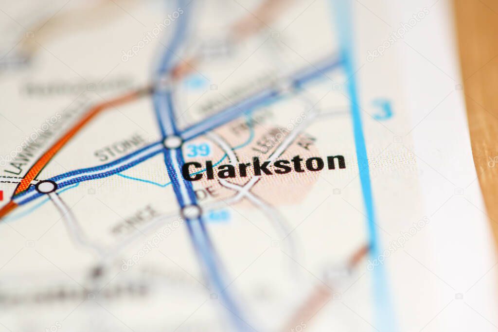 Clarkston on a map of the United States of America