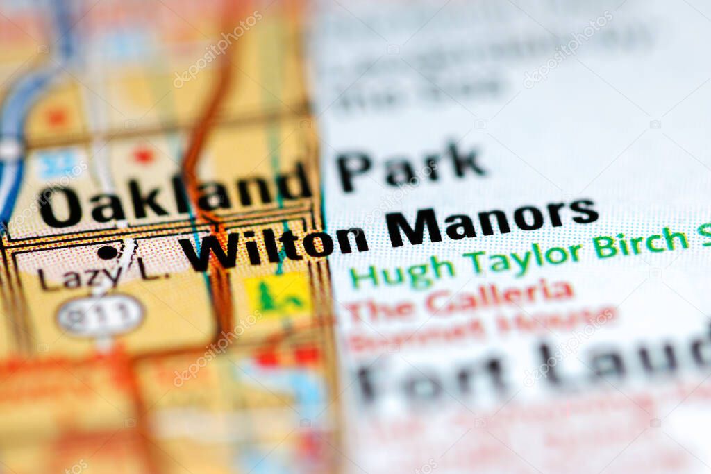 Wilton Manors on a geographical map of USA