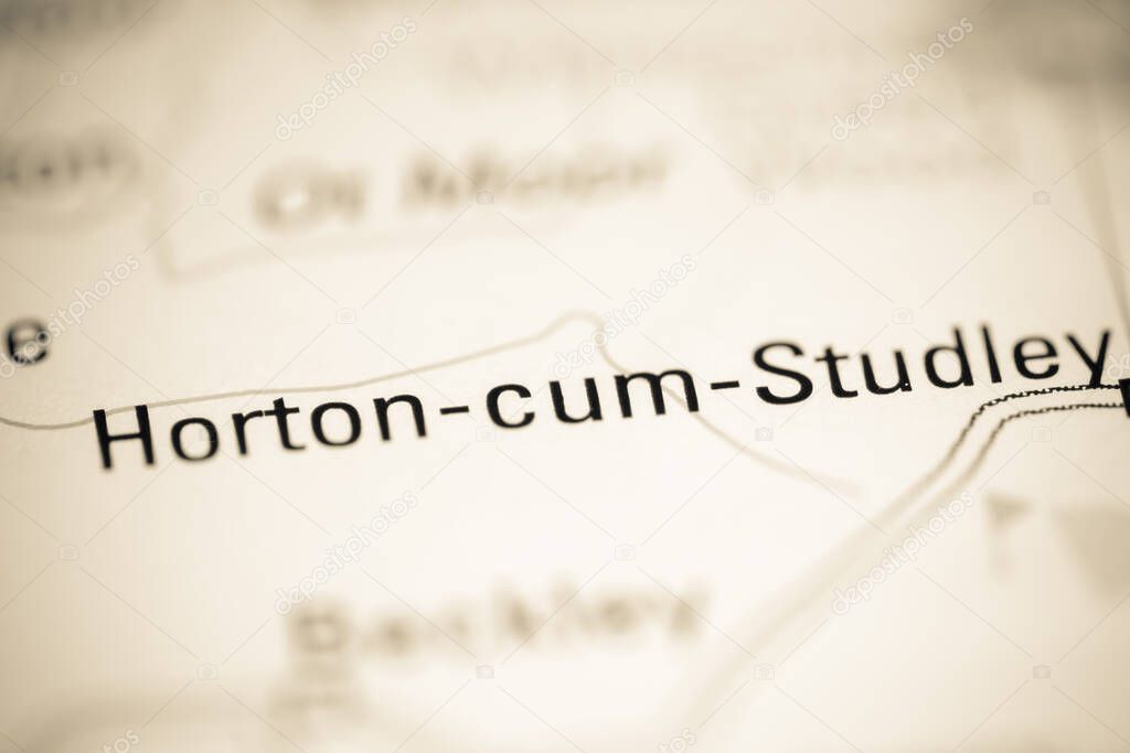 Horton cum Studley. United Kingdom on a geography map