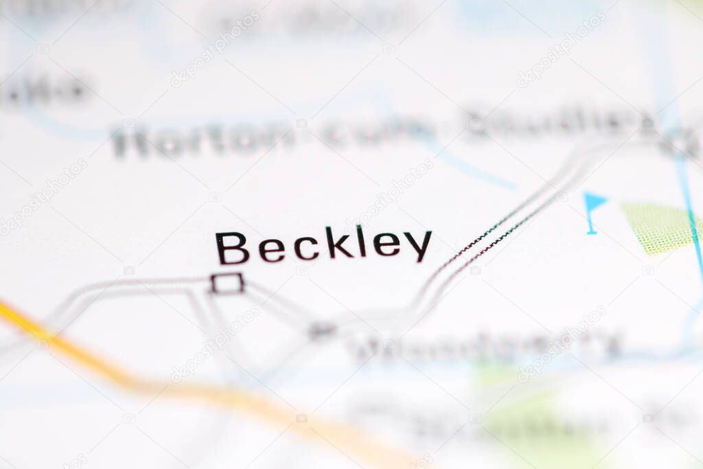 Beckley. United Kingdom on a geography map