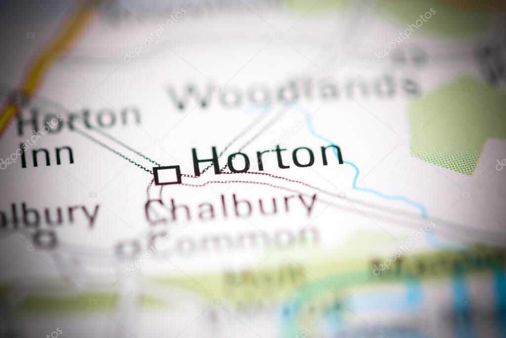 Horton. United Kingdom on a geography map