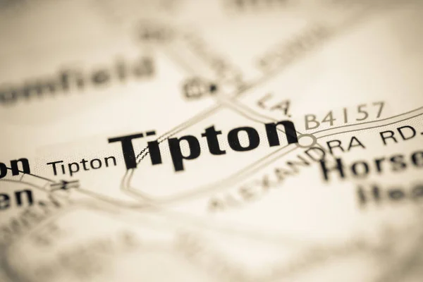 Tipton Sur Une Carte Royaume Uni — Photo