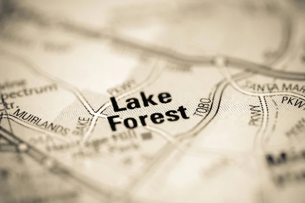 Lake Forest Kaliforniya Abd Coğrafya Haritasında — Stok fotoğraf