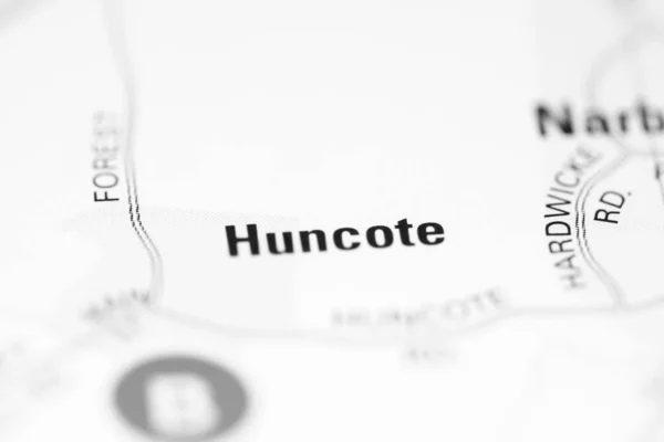 Huncote Географічній Карті Великої Британії — стокове фото