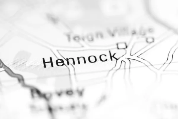Jestem Hennock Zjednoczone Królestwo Mapie Geograficznej — Zdjęcie stockowe