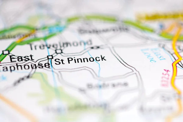 聖ピノック 地理地図上のイギリス — ストック写真