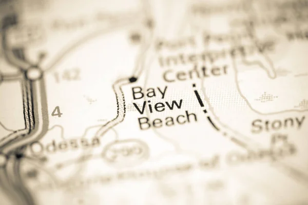 Bay View Beach Delaware Stati Uniti Una Mappa Geografica — Foto Stock