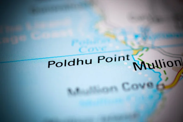Poldhu Point Reino Unido Sobre Mapa Geografia — Fotografia de Stock