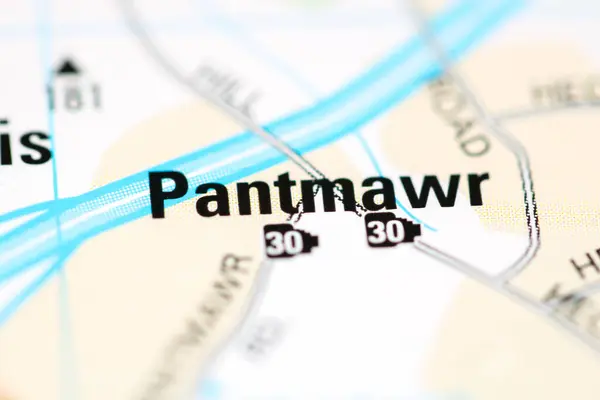Pantmawr Γεωγραφικό Χάρτη Του Ηνωμένου Βασιλείου — Φωτογραφία Αρχείου
