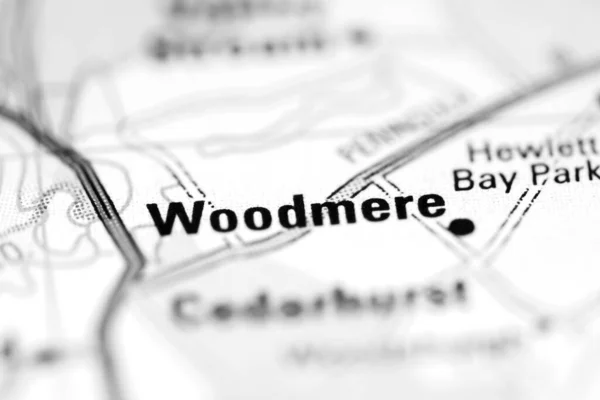 Woodmere Mapa Geográfico Dos Eua — Fotografia de Stock