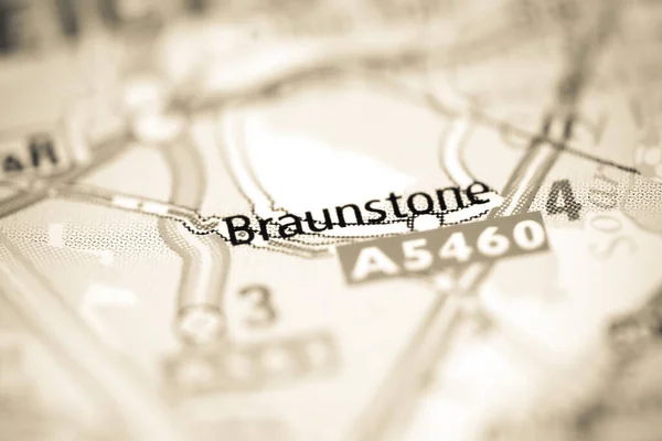 イギリスの地理地図上のブラウンストーン — ストック写真