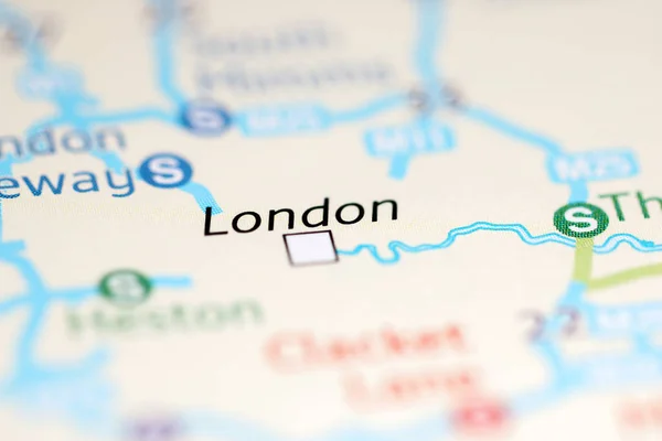 Londres Reino Unido Mapa Geográfico — Foto de Stock