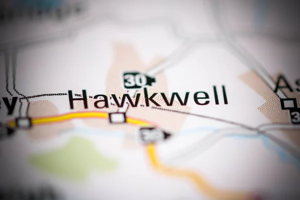 ホークウェル 地理地図上のイギリス — ストック写真