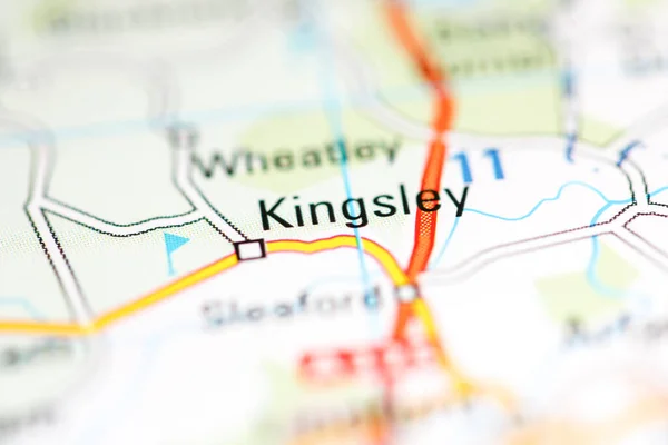 Kinglsey Reino Unido Sobre Mapa Geografia — Fotografia de Stock