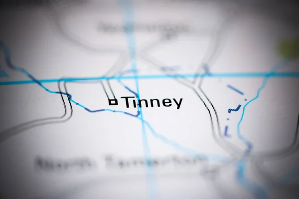 ティニー 地理地図上のイギリス — ストック写真