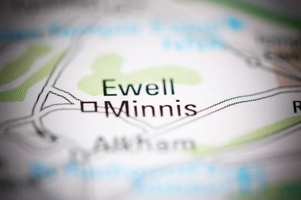 イーウェル ミニス 地理地図上のイギリス — ストック写真
