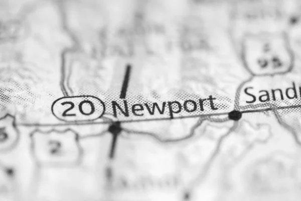 Newport Mapa Geográfico Estados Unidos —  Fotos de Stock