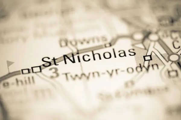 聖ニコラスだ 地理地図上のイギリス — ストック写真