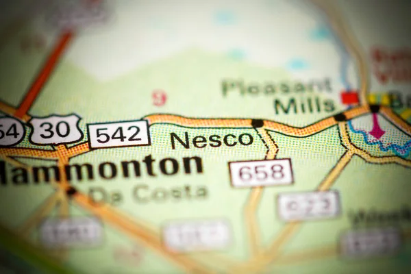 Nesco New Jersey États Unis Sur Une Carte Géographique — Photo