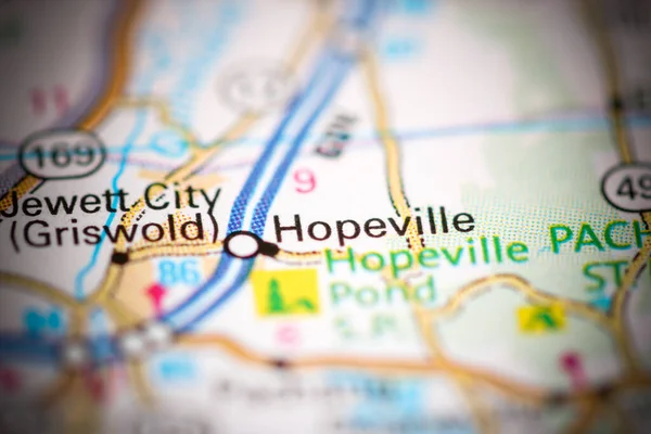 Hopeville Connecticut Eua Sobre Mapa Geografia — Fotografia de Stock