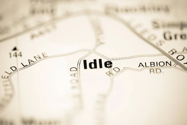 Idle Географічній Карті Великої Британії — стокове фото