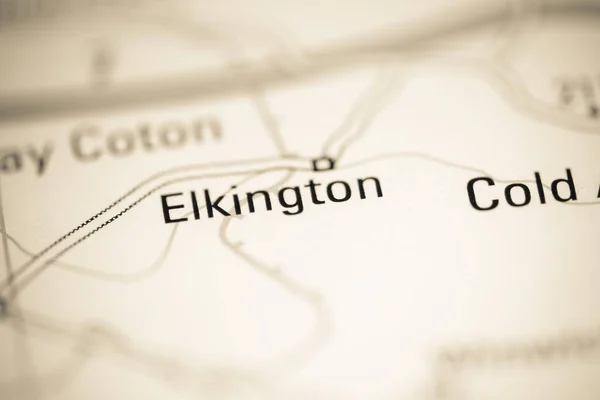 Elkington Reino Unido Mapa Geográfico — Foto de Stock