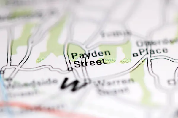 Payden Utca Egyesült Királyság Földrajzi Térképen — Stock Fotó