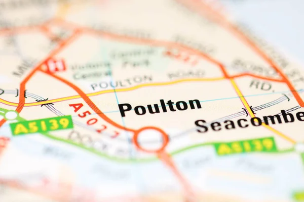 Poulton on a geographical map of UK