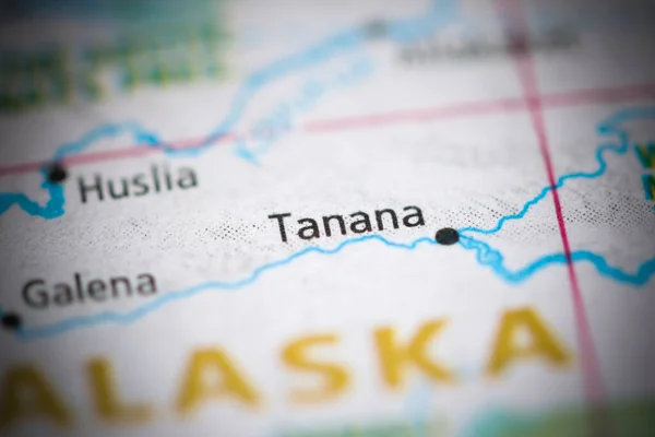 Tanana Geografické Mapě Usa — Stock fotografie