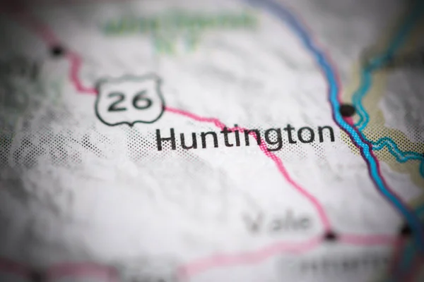 美国地图上的亨廷顿 — 图库照片