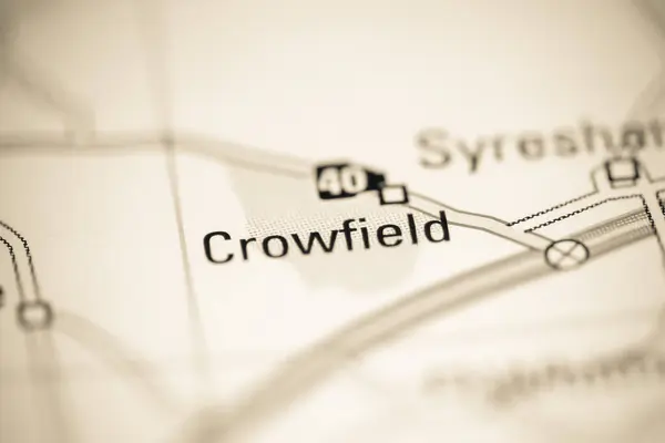 Crowfield Reino Unido Sobre Mapa Geografia — Fotografia de Stock
