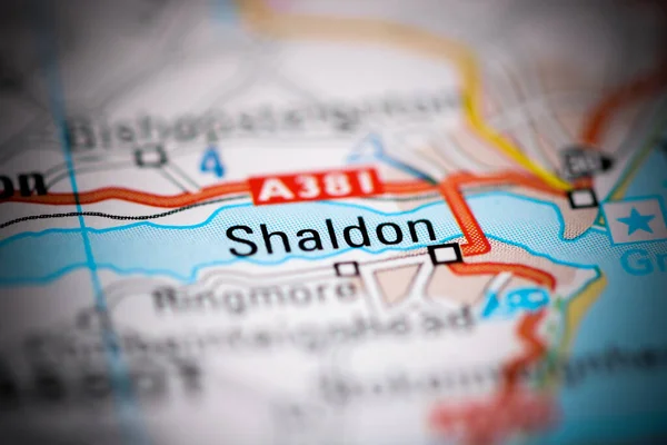 シャルドン 地理地図上のイギリス — ストック写真
