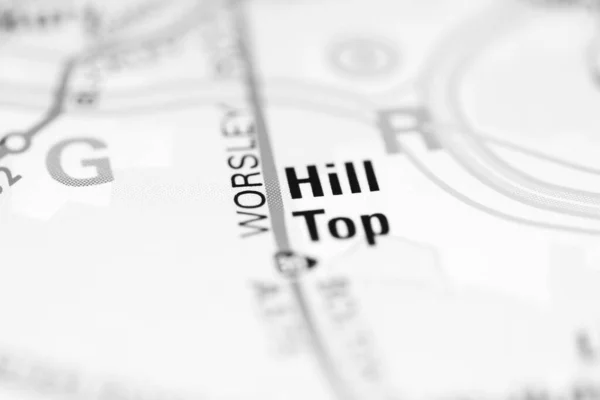 Hill Topo Mapa Geográfico Reino Unido — Fotografia de Stock