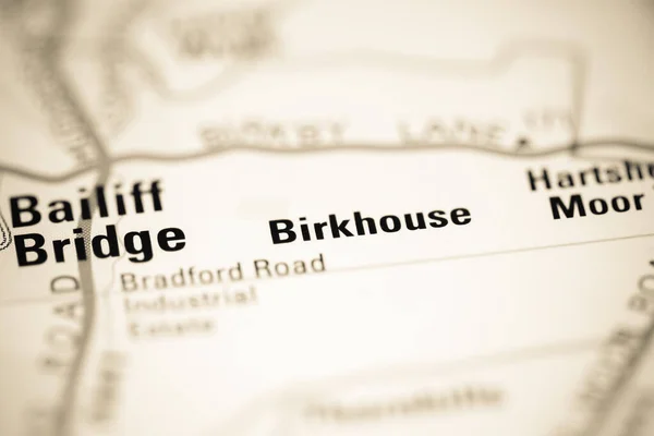 Birkhouse Zeměpisné Mapě Velké Británie — Stock fotografie