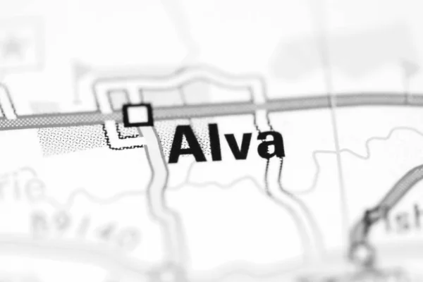 Alva Mapa Geográfico Del Reino Unido —  Fotos de Stock