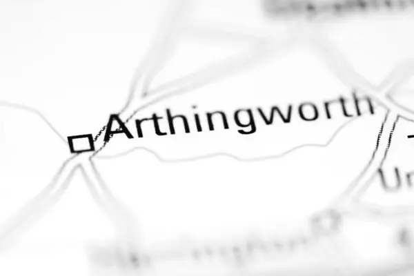 Arthingworth Egyesült Királyság Földrajzi Térképen — Stock Fotó