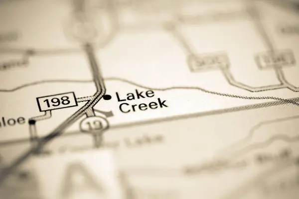 Lake Creek Teksas Abd Coğrafya Haritasında — Stok fotoğraf