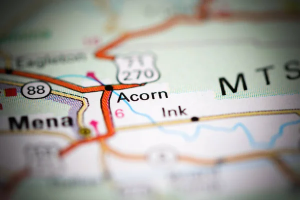 エイコーン アーカンソーだ 地理地図上のアメリカ — ストック写真