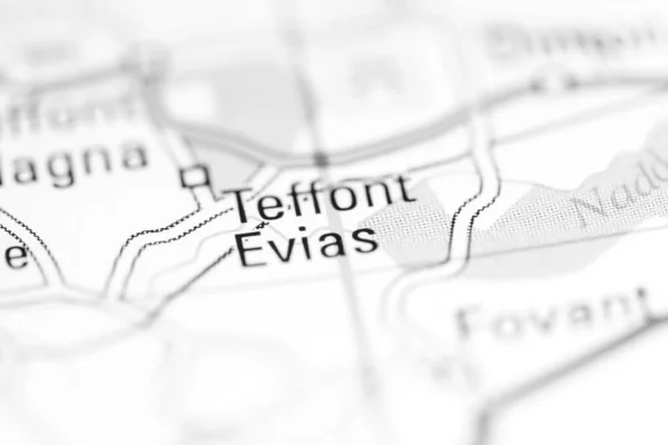 テフォント エヴィアス 地理地図上のイギリス — ストック写真