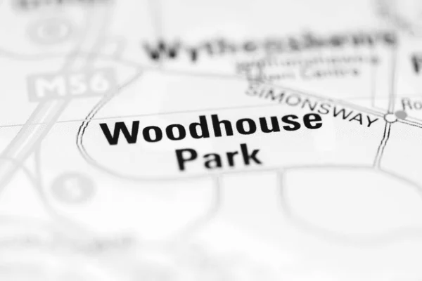 Woodhouse Park Mapa Geográfico Reino Unido — Fotografia de Stock