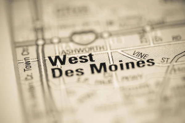 West Des Moines Una Mappa Degli Stati Uniti America — Foto Stock